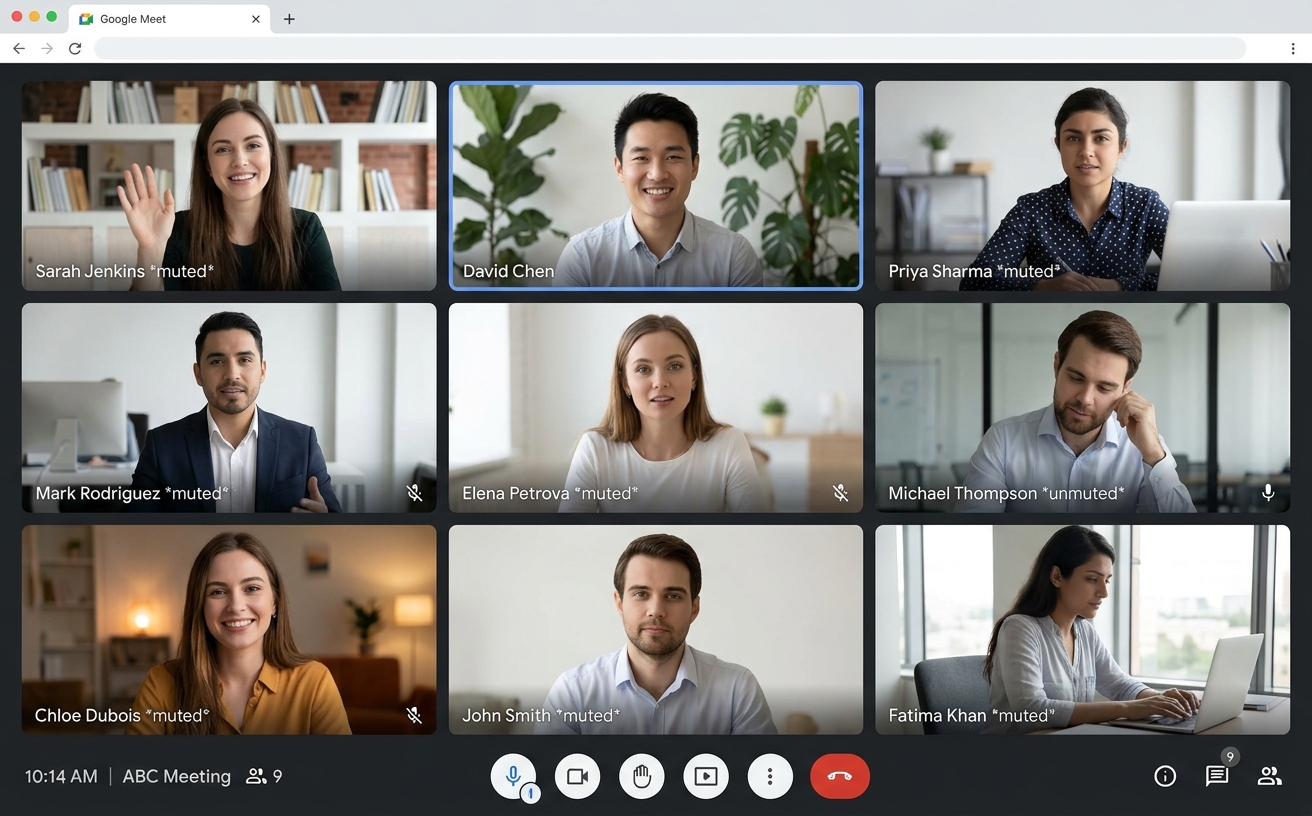 Googleミート会議画面｜グーグルミート 使い方