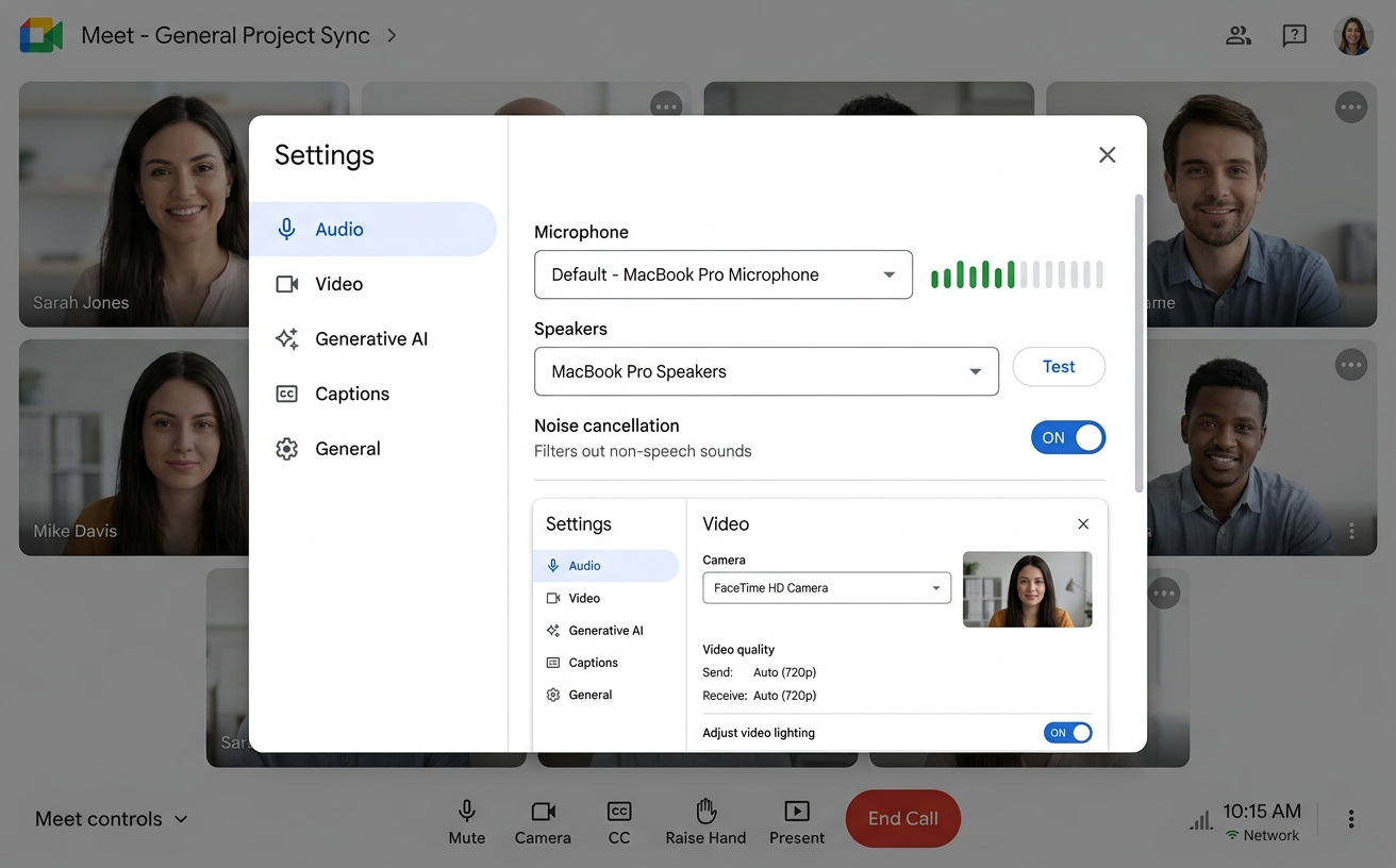 Googleミート設定画面｜グーグルミート 初心者