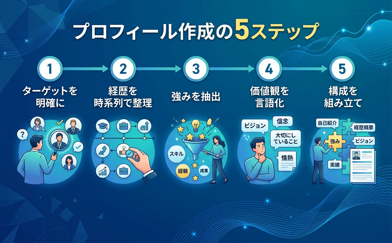 プロフィール作成の5ステップ｜経歴書作成