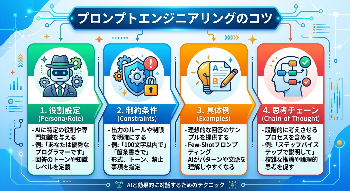 プロンプトエンジニアリングの4つのテクニック｜AI活用