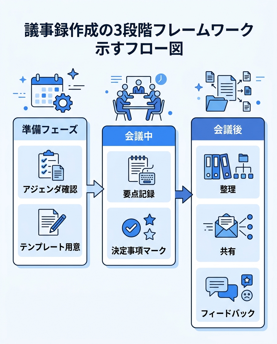 PREP法と5W1Hのフレームワーク図解|議事録 書き方 テクニック