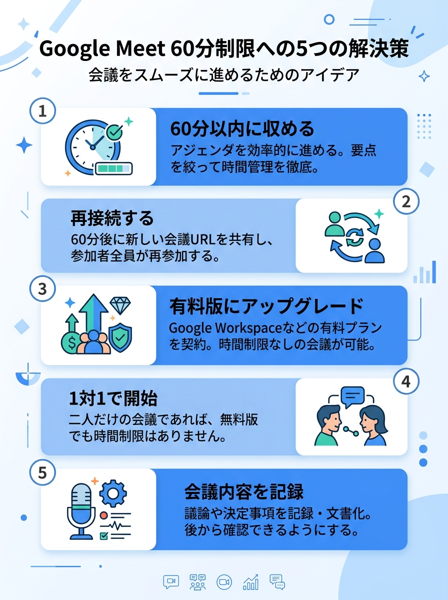 Google Meet時間制限の対策方法5選｜google meet 時間制限 対策